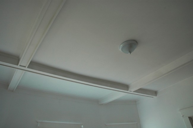 Coffered ceiling.