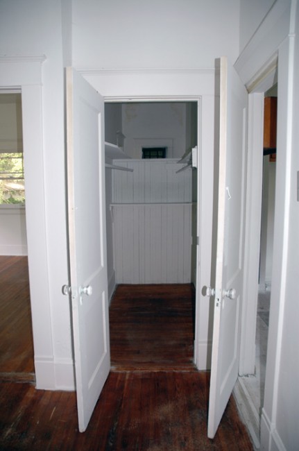 Hallway converted to closet? That one's still a mystery to us.