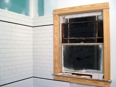 Bathroom window molding