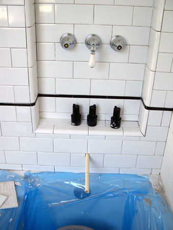 Shower subway tile