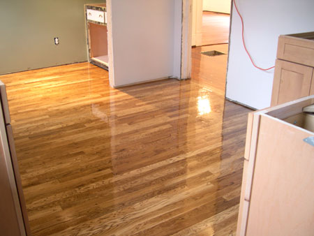 Kitchen hardwood floor polyurethane