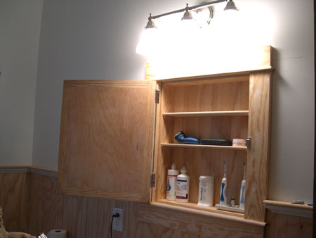 Medicine cabinet shelves