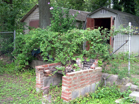 Garden fence before