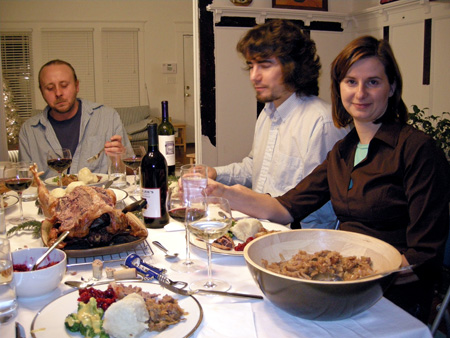 Christmas dinner with friends