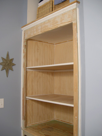 Linen closet sanding