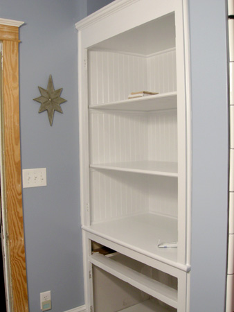 Linen closet painted Linen closet painted