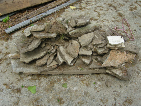 Pile of concrete