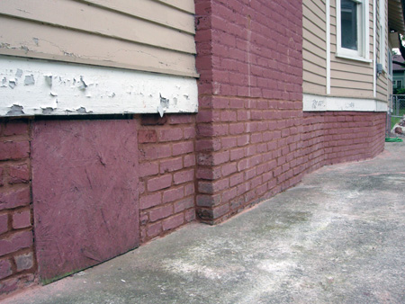 Re-pointing brick after