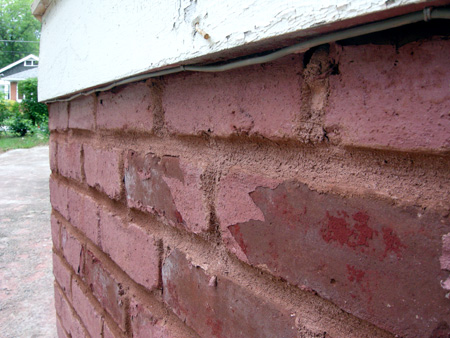 Re-pointing brick after