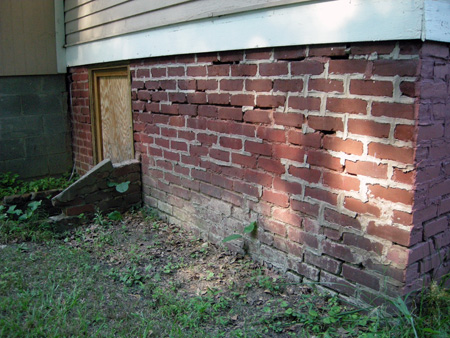 Re-pointing brick before