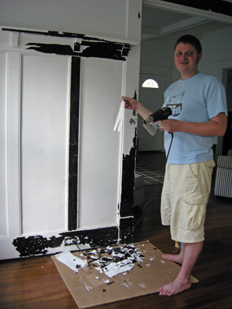 Dining room paint stripping