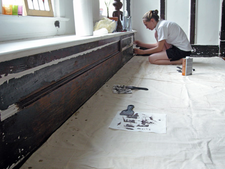 Dining room paint stripping