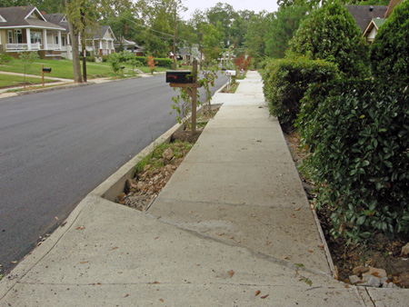 New street and sidewalk