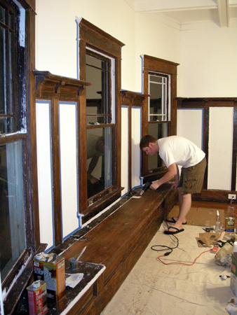 Dining room paint stripping