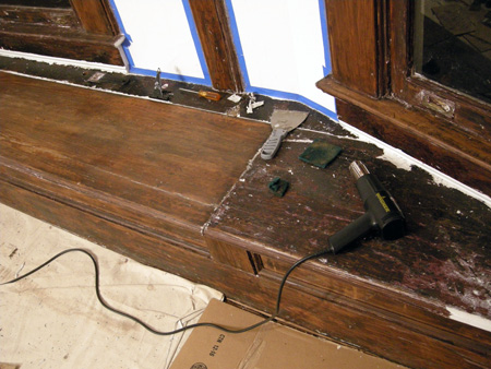 Dining room paint stripping