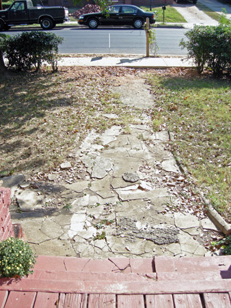 Front path before