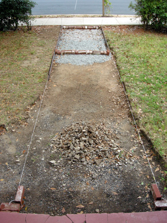 Laying out front path