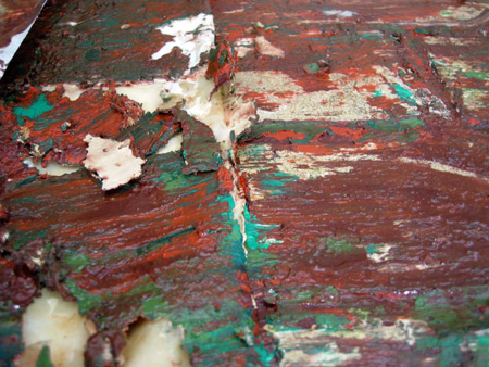 Smeared Peel Away paint