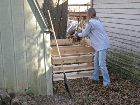 Composting leaves