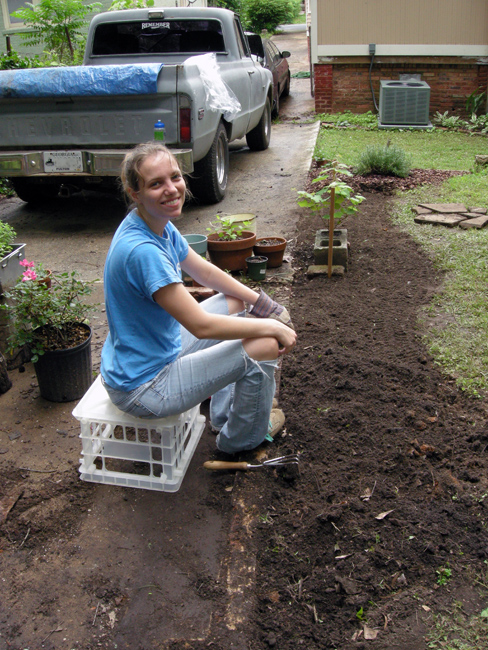 Prepping garden bed