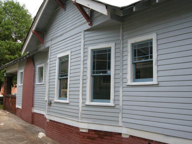 Primed bungalow exterior