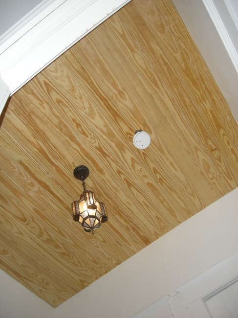 Wood V-Groove Panel Ceiling