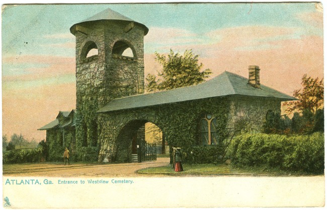 Westview Cemetery Postcard - It is postmarked 1909.