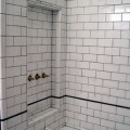 Subway tile dark grout